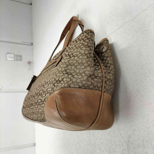 コーチ COACH シグネチャー レザー切替ショルダーバッグ レディース